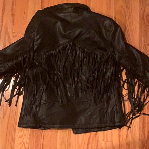 Children’s leather jacket with fringe - Picture 2 of 2